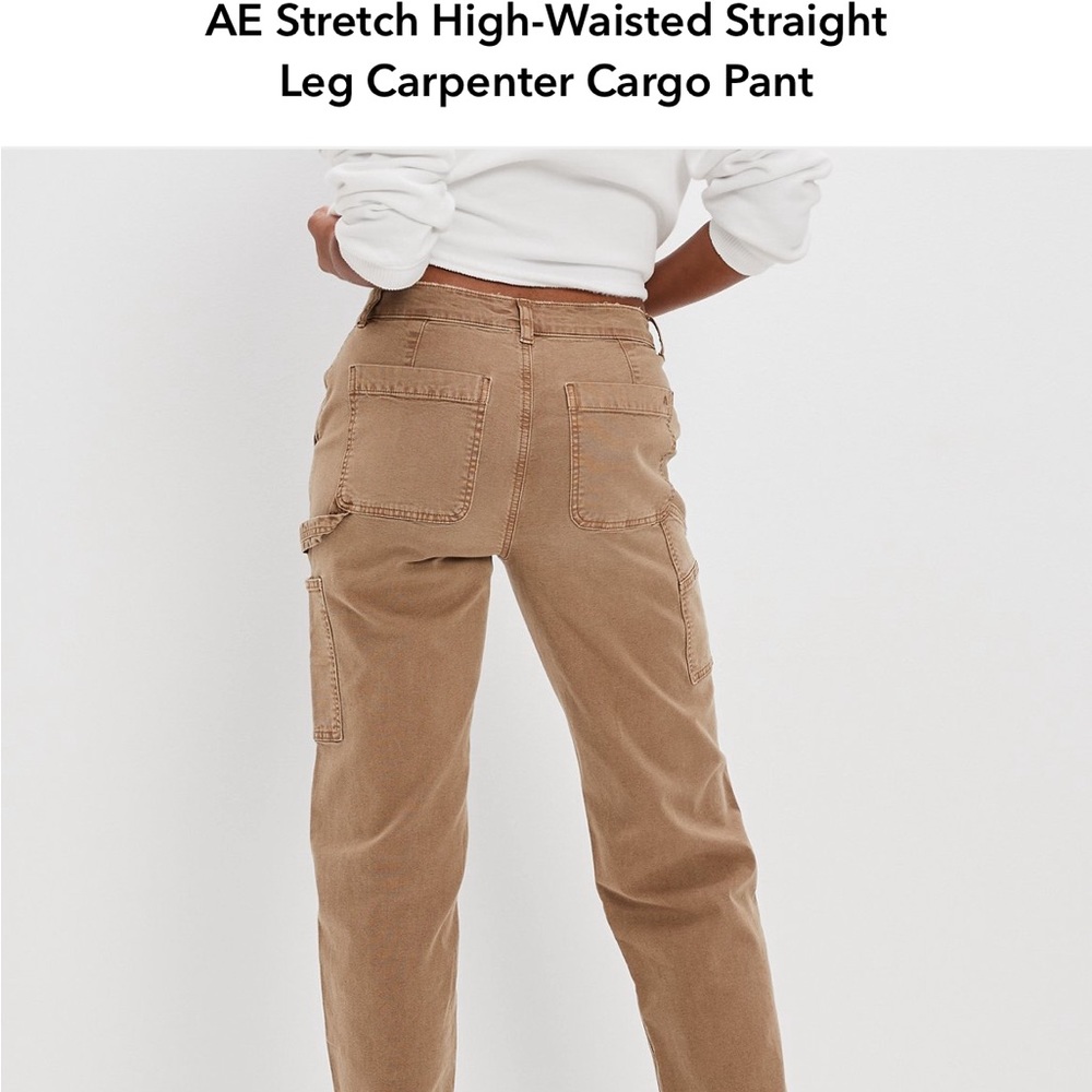 American Eagle High wasted straight leg carpenter cargo pant
